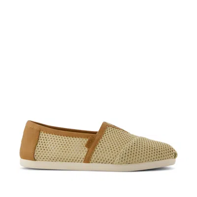 Toms Men's Alpargata Classic Almond Textured Mesh And Pu Trim In Brown