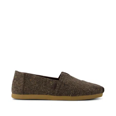 Toms Men's Alpargata Classic Chocolate Flecked Tweed In Brown