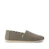 Toms Men's Alpargata Classic Vetiver Grey Heritage Canvas In Silver