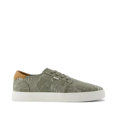 Toms Men's Carlo 2.0 Lace-up Sneaker Vetiver Grey Tropical Jacquard In Multi