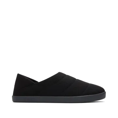 Toms Men's Ezra Faux Fleece Convertible Slipper In Black