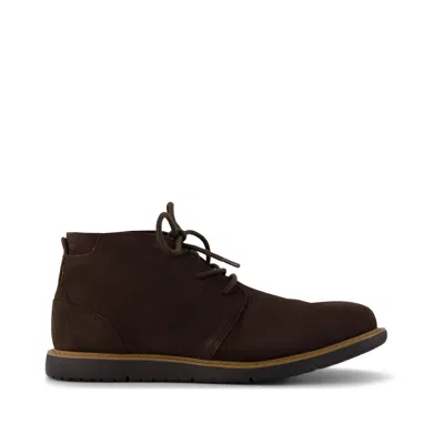 Toms Men's Navi Boot Water Repellent Chocolate Leather In Brown
