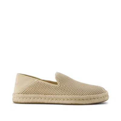 Toms Men's Santiago Loafer Almond Diamond Perforated Suede Slip On In Brown