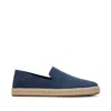 Toms Men's Santiago Loafer Navy Recycled Cotton Canvas Slip On In Blue