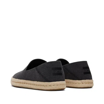 Toms Men's Santiago Loafer Recycled Cotton Canvas In Black