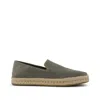 Toms Men's Santiago Loafer Vetiver Grey Diamond Perforated Suede Slip On In Animal Print