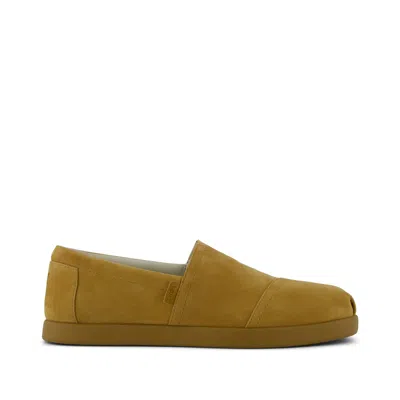 Toms Men's  X Jamie Mizrahi Alp Fwd Water Repellent Antique Amber Suede Slip On In Multi
