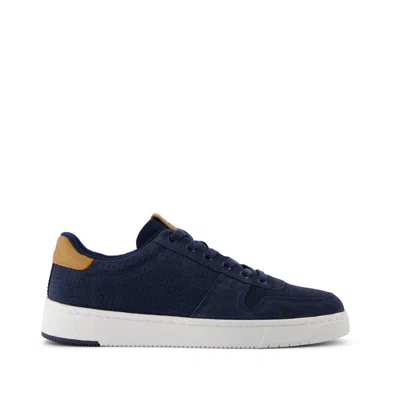 Toms Men's Trvl Lite Court Sneaker Navy Mirco Perforated Suede In Multi