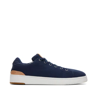 Toms Men's Trvl Lite Navy Canvas Lace-up Sneaker In Blue