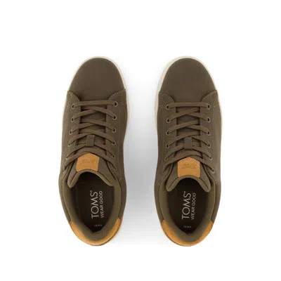 Toms Men's Trvl Lite Olive Recycled Cotton Sneaker In Green