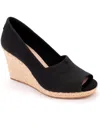 TOMS MICHELLE WOMENS PEEP TOE SLIP ON ESPADRILLES