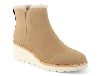 Toms Mina Wedge Bootie In Nude