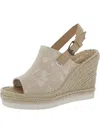 TOMS MONICA WOMENS CANVAS ANKLE STRAP WEDGE HEELS