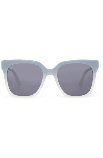 Toms Natasha 53mm Polarized Square Sunglasses In Chalky Blue Fade/dark Grey