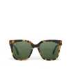 Toms Natasha Tortoise Polarized Handcrafted Sunglasses In Brown