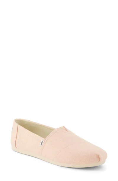 Toms Navy Canvas Belmont Slip-on Sneaker In Pink