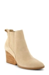 Toms Women's Noa Suede Pull On Wedge Bootie In Natural