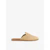 Toms Oms Womens Almond Raffia Jade Raffia Mules Eur 40 / 7 Uk