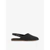Toms Women's Jade Slingback Flat Leather In Black