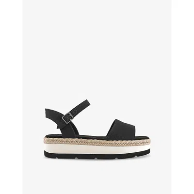 Toms Oms Womens Black Ronan Woven Platform Sandals Eur 37 / 4 Uk