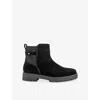 Toms Oms Womens Black Suede Astrid Suede Ankle Boots Eur 38/5 Uk In Black