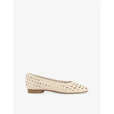 Toms Womens  Briella Faux-leather Ballet Flats In Natural Woven