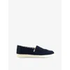 TOMS WOMENS TOMS ALPARGATA PLUS PANELLED CANVAS ESPADRILLES