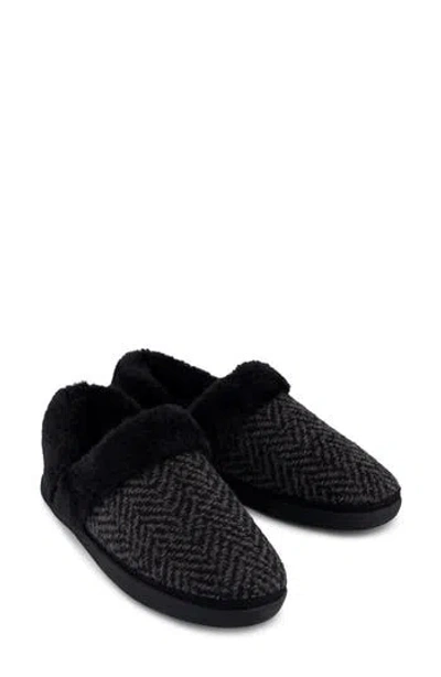 Toms Oslo Faux-fur Lined Convertible Slipper In Black