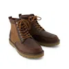 Toms Palomar 10021370 Men's Us 10.5 Oak Brown Leather Ankle Hiking Boots Khd2300