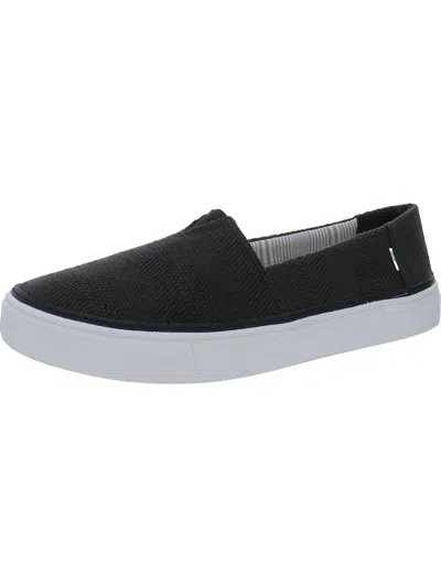 Toms Parker Womens Woven Canvas Flat Shoes In Black