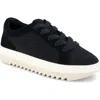 Toms Women's Rea Lace-up Platform Sneaker Mesh And Suede In Black