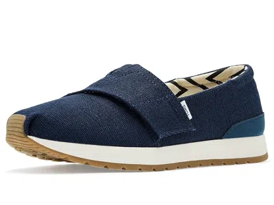 Toms Resident Plus (toddler/little Kid/big Kid) Kid's Shoes Navy 1 : 2.5 Little Kid M, Textile In Blue