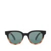 Toms Rhodes Black Tortoise Fade Traveler Sunglasses In Gold