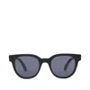 Toms Rhodes Black Traveler Sunglasses In Gold