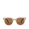 Toms Rhodes Oatmilk Traveler Sunglasses In Gold