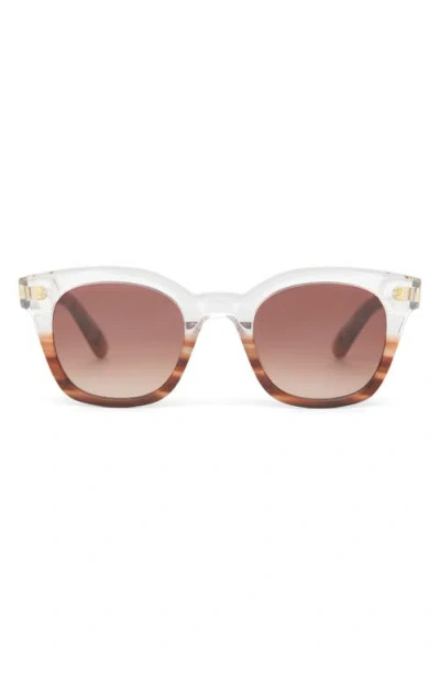 Toms Rome 49mm Square Sunglasses In Mocha Striated Fade/brown