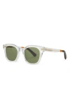 Toms Rome 49mm Square Sunglasses In Vintage Crystal/bottle Green