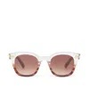 Toms Rome Mocha Fade Handcrafted Sunglasses In White