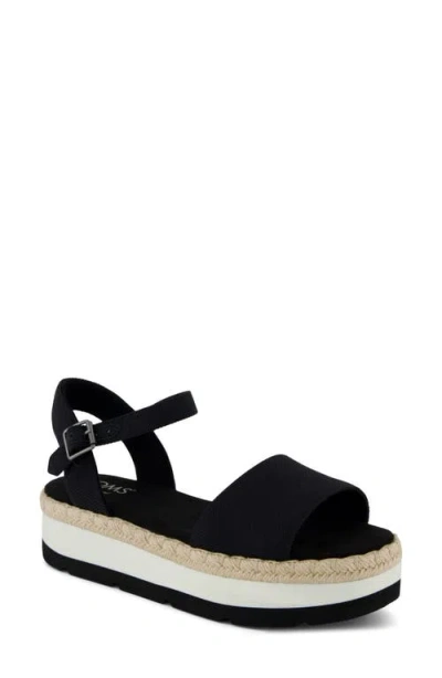 Toms Ronan Platform Sandal In Black