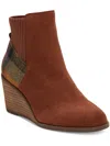 Toms Sadie Womens Suede Round Toe Ankle Boots In Multi