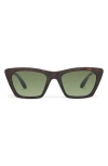 Toms Sahara 54mm Cat Eye Sunglasses In Matte Blonde Tortoise