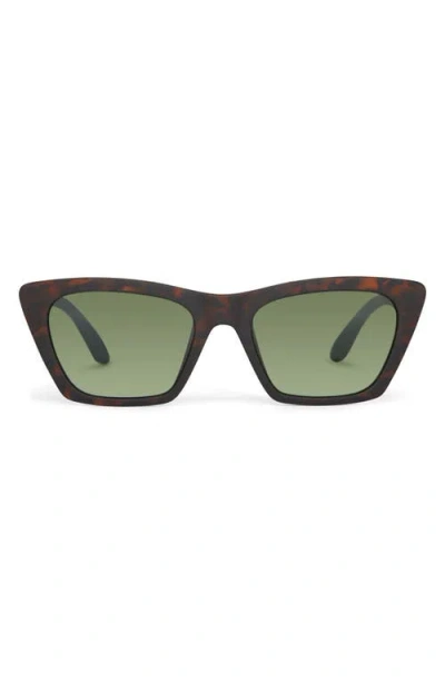 Toms Sahara 54mm Cat Eye Sunglasses In Matte Blonde Tortoise
