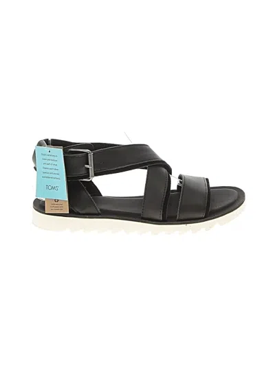 Pre-owned Toms Sandals In Black