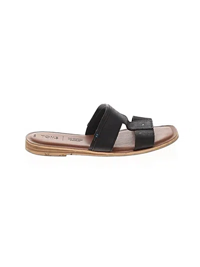 Pre-owned Toms Sandals In Black