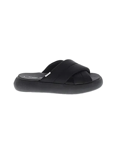 Pre-owned Toms Sandals In Black