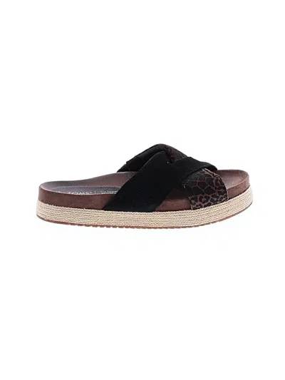 Pre-owned Toms Sandals In Black