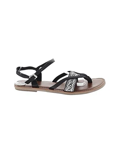 Pre-owned Toms Sandals In Black