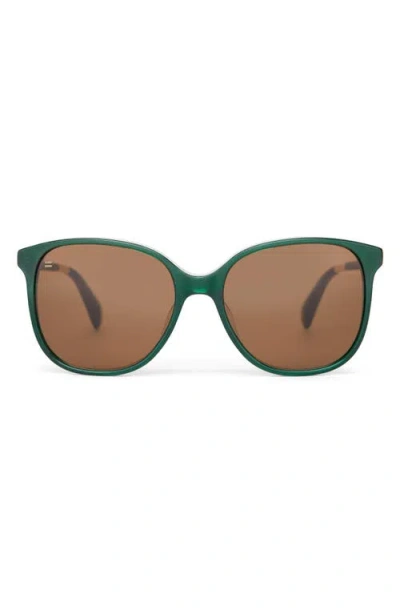 Toms Sandela 55mm Gradient Square Sunglasses In Sea Moss/solid Brown