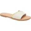 Toms Shea Leather Slide Sandal In Natural