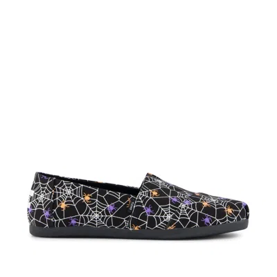 Toms Shoes Alpargata Black Glow In The Dark Spiders In Multi